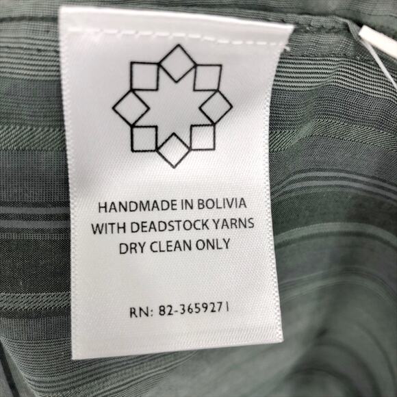 RENTRAYAGE Womens Upcycled Shirt XL Stripes Green Button Up Long Sleeve NWOT - Picture 6 of 6